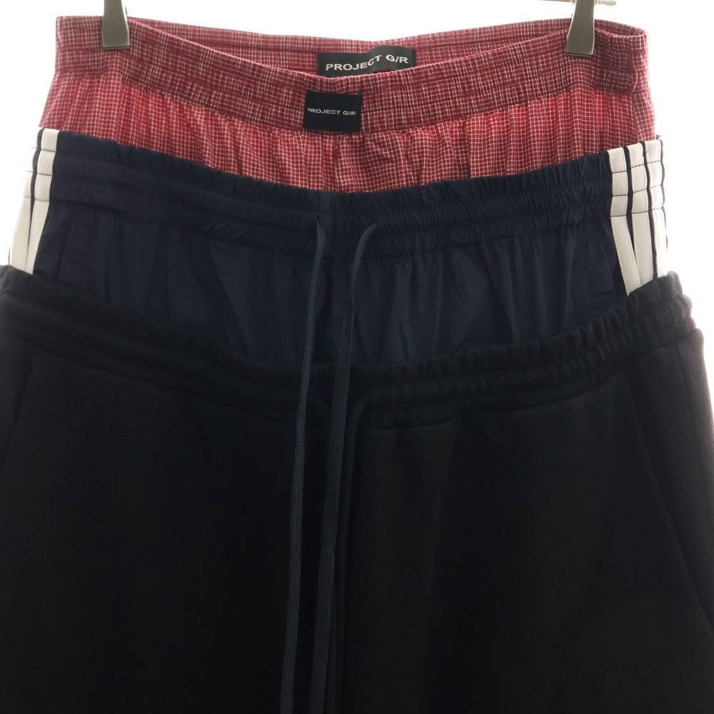 PROJECT G/R(プロジェクトジーアール) 3-layered sweat pants レイヤードスウェットパンツ ブラック