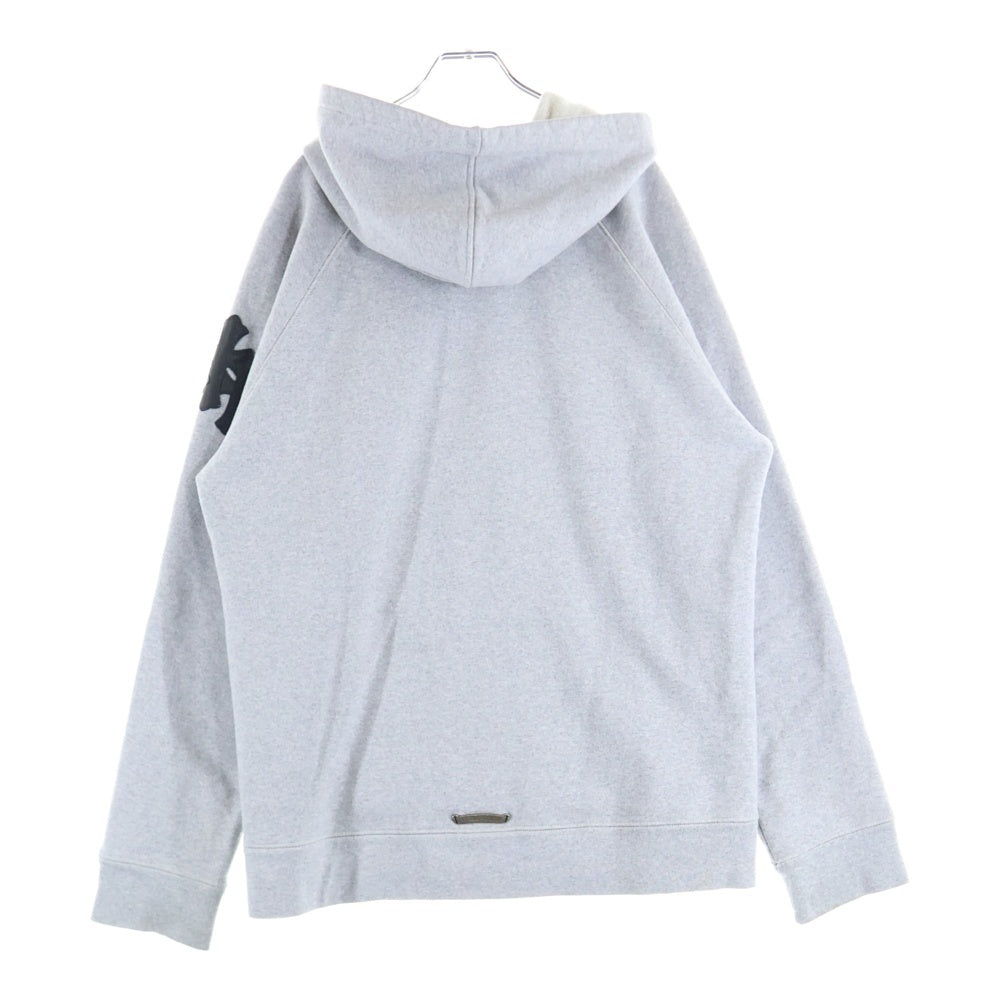 CHROME HEARTS(クロムハーツ) Y NOT CRS PATCH PLVR ワイノット クロスパッチ スクロールラベル付き プルオーバーパーカー スウェットパーカー グレー