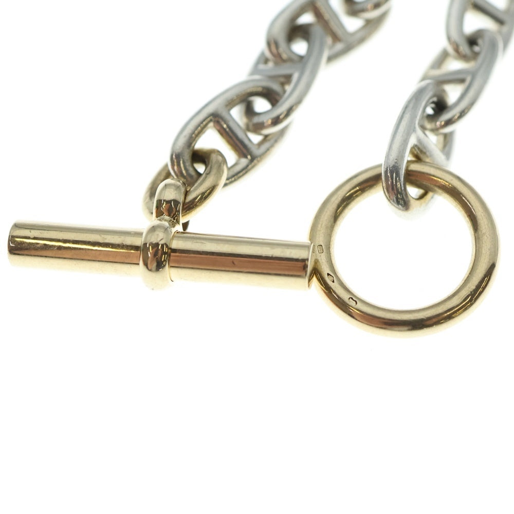 HERMES(エルメス) マルジェラ期 Chaine d'Ancre GM YG Mix シェーヌダンクルイエローゴールドミックスチェーンネックレス 29コマ シルバー/ゴールド