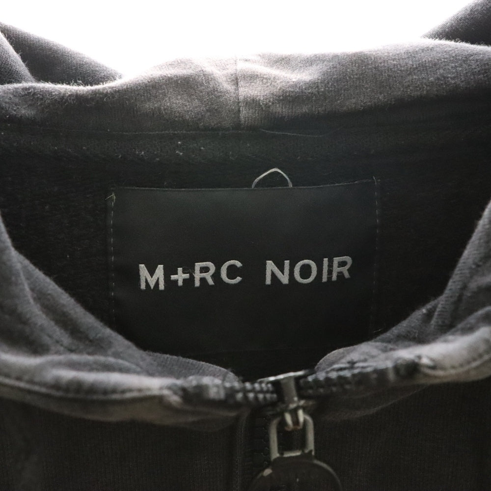 M+RC NOIR(マルシェノア) フロントロゴテープ ハーフジップパーカー ブラック