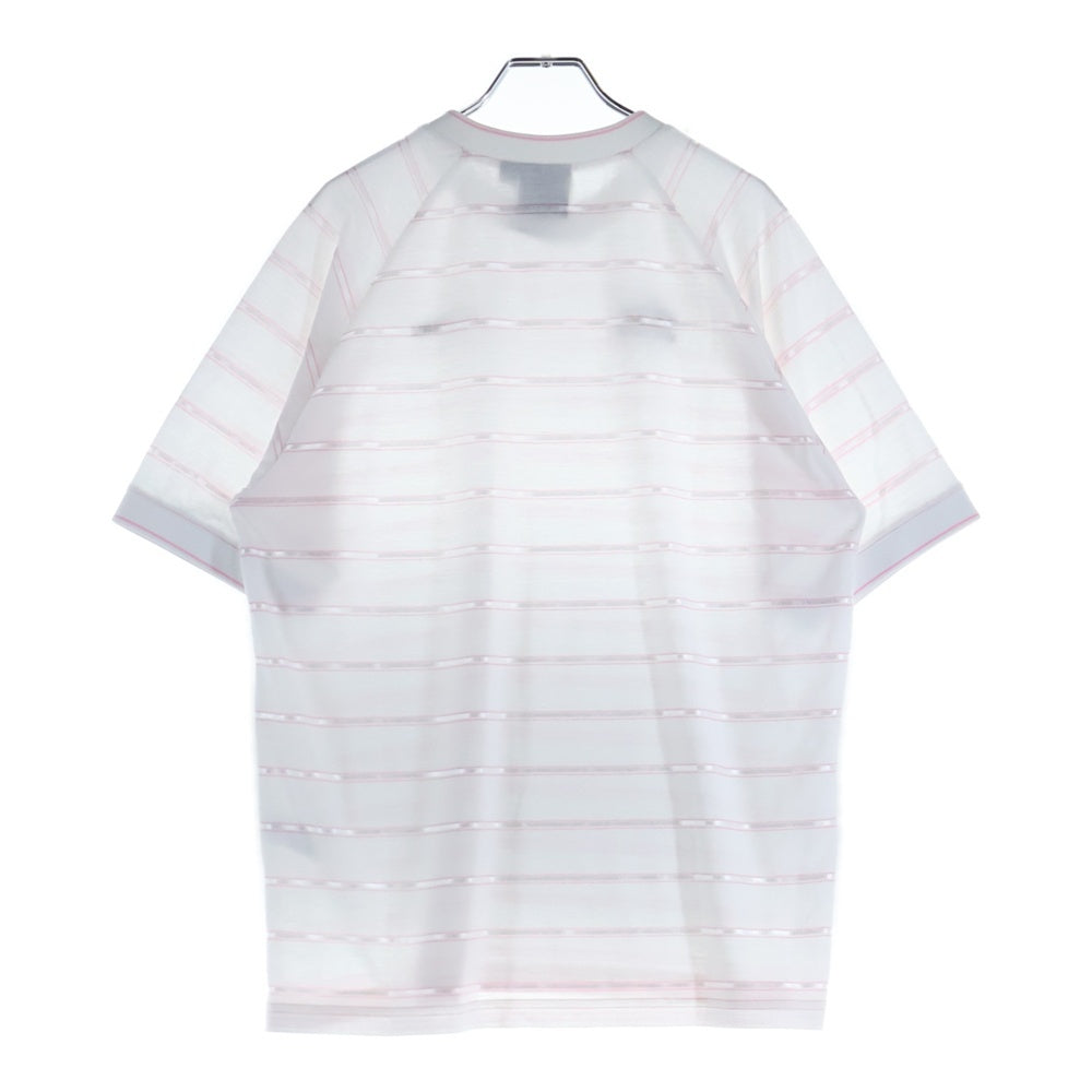 SUPREME(シュプリーム) 25SSxUMBRO Stripe Soccer Jersey アンブロ ストライプサッカージャージ 半袖Tシャツカットソー ホワイト/ピンク