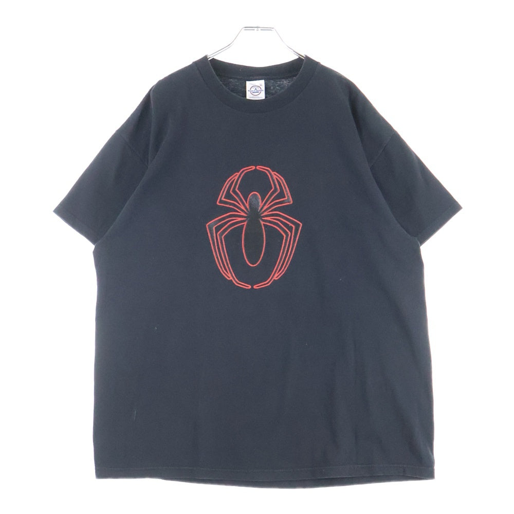 VINTAGE(ヴィンテージ) 00s SPIDERMAN PLASTIC LOGO スパイダーマン プラスティックロゴプリント 半袖Tシャツカットソー ブラック