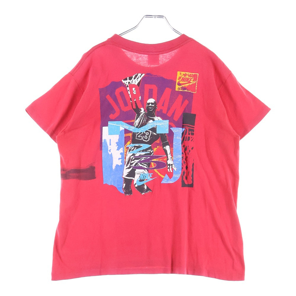 NIKE(ナイキ) 90s VINTAGE 銀タグ MICHAEL JORDAN マイケル・ジョーダン プリント 半袖Tシャツカットソー レッド