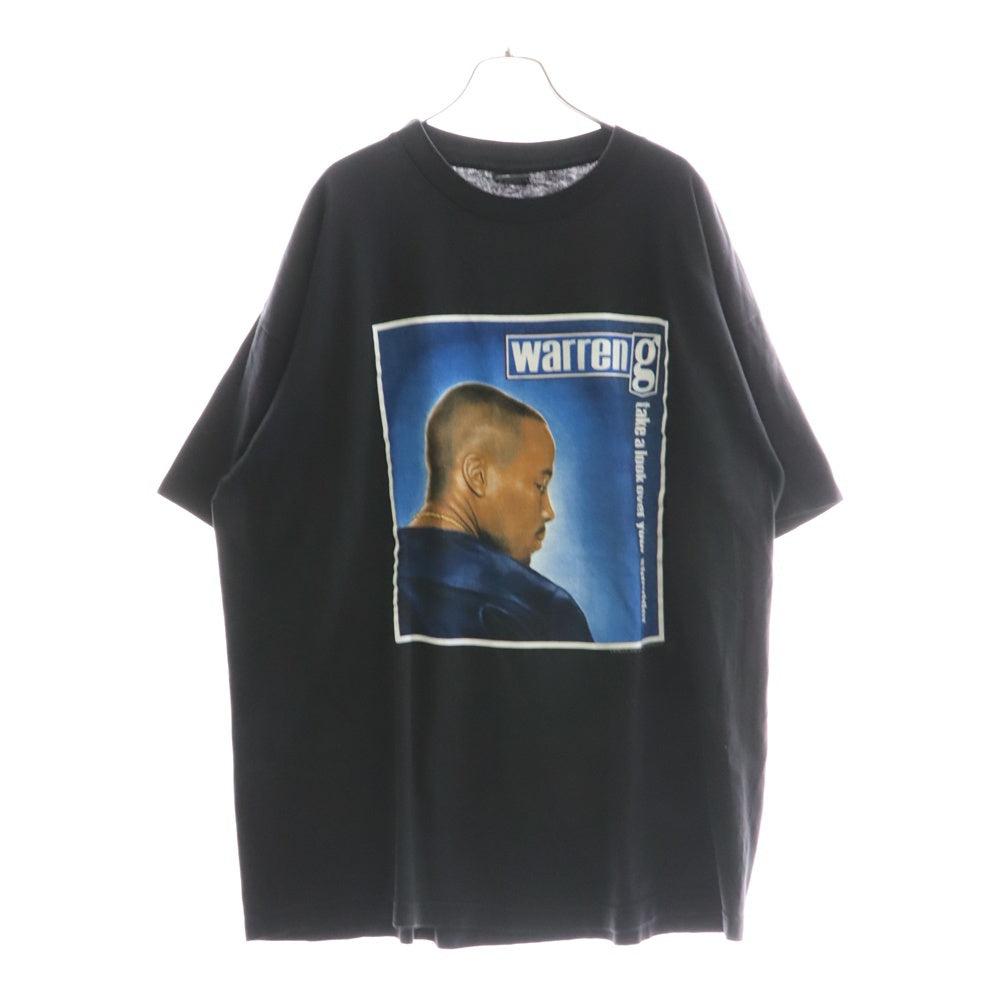 VINTAGE(ヴィンテージ) 90s WARREN G TAKE A LOOK OVER YOUR SHOULDER ウォーレンG プリント 半袖Tシャツカットソー ブラック