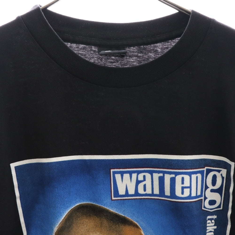 VINTAGE(ヴィンテージ) 90s WARREN G TAKE A LOOK OVER YOUR SHOULDER ウォーレンG プリント 半袖Tシャツカットソー ブラック
