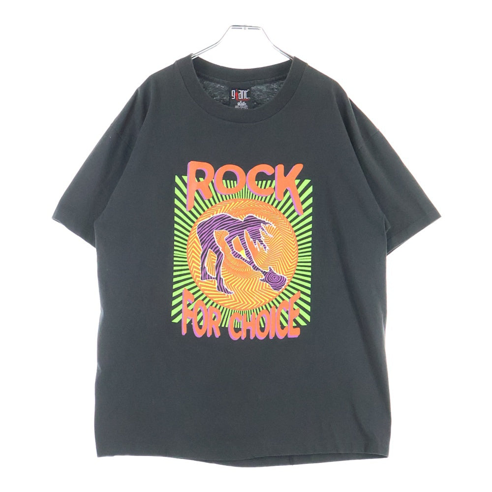 VINTAGE(ヴィンテージ) 90s ROCK FOR CHOICE 1994 MUSIC FESTIVAL 両面プリント 半袖Tシャツカットソー ブラック