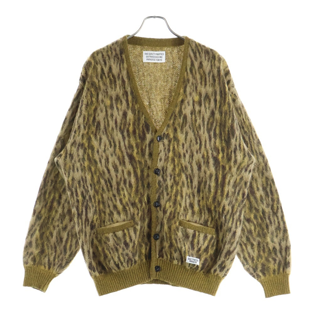WACKO MARIA(ワコマリア) 22SS LEOPARD MOHAIR KNIT CARDIGAN レオパードモヘアカーディガン ベージュ