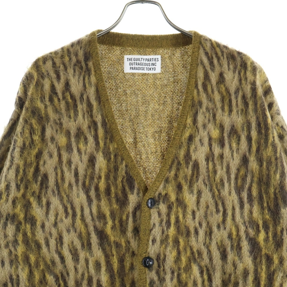 WACKO MARIA(ワコマリア) 22SS LEOPARD MOHAIR KNIT CARDIGAN レオパードモヘアカーディガン ベージュ