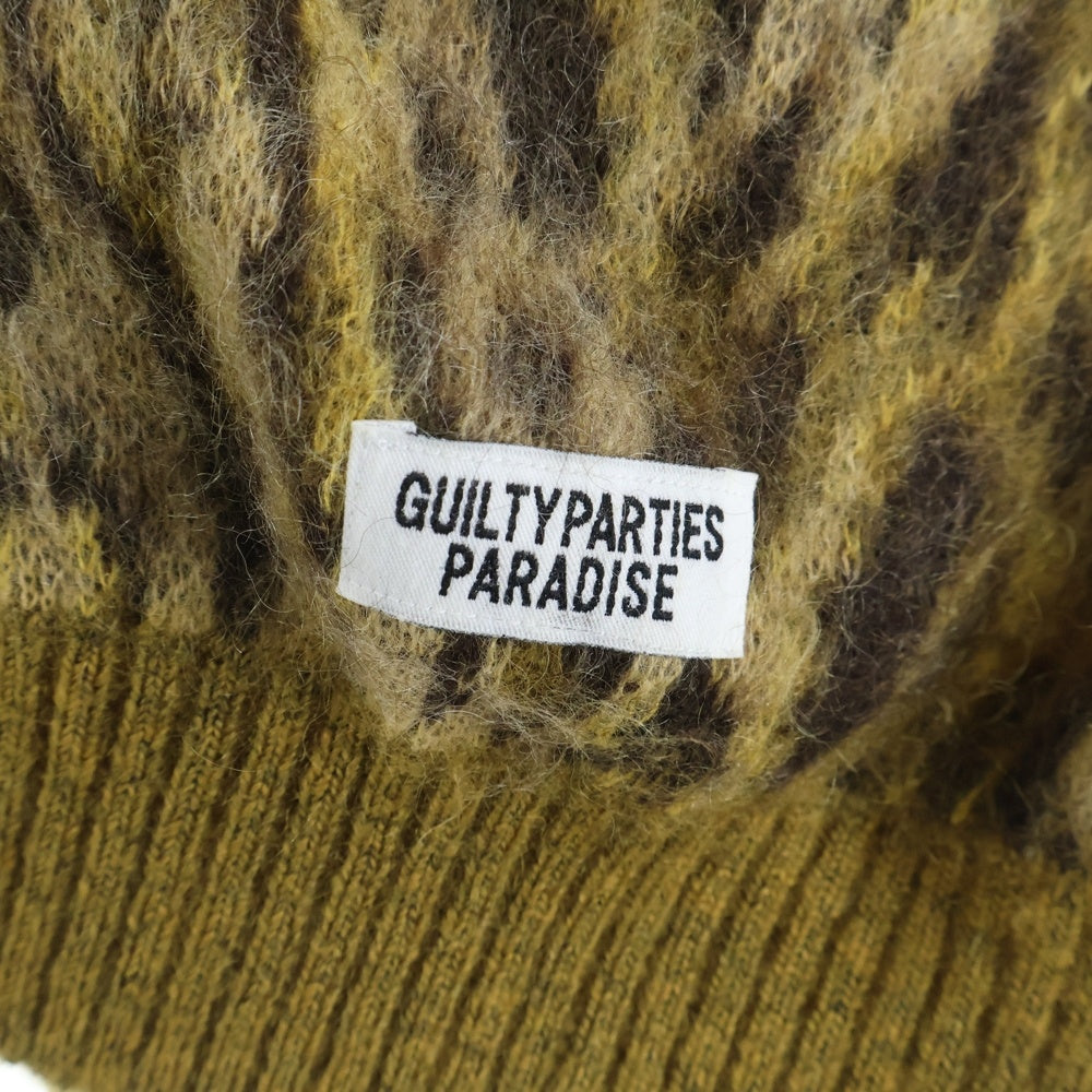 WACKO MARIA(ワコマリア) 22SS LEOPARD MOHAIR KNIT CARDIGAN レオパードモヘアカーディガン ベージュ