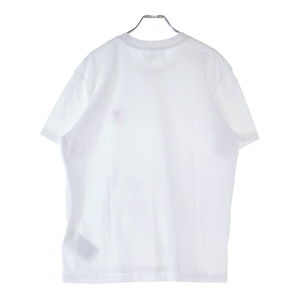 AMI Alexandre Mattiussi(アミアレクサンドルマテュッシ) フロントロゴ刺繍 半袖Tシャツ カットソー ホワイト BFUTS001.724