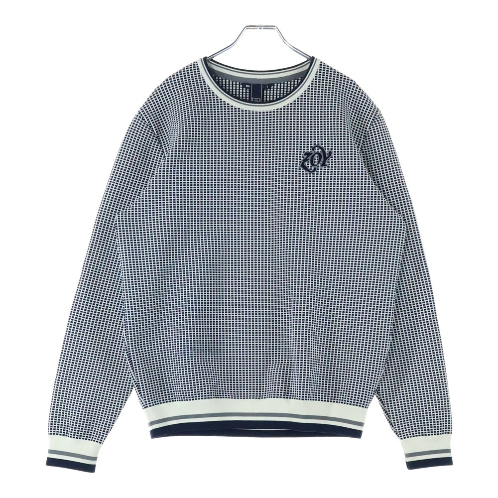 NO BRAND(ノーブランド) ZOY DRESS CODE INTERNATIONAL マイクロストリーム グラフチェック ニット セーター ブラック/ホワイト