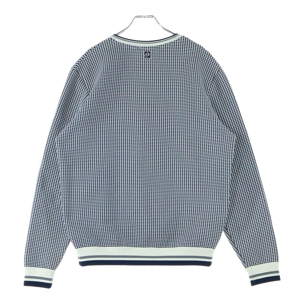 NO BRAND(ノーブランド) ZOY DRESS CODE INTERNATIONAL マイクロストリーム グラフチェック ニット セーター ブラック/ホワイト