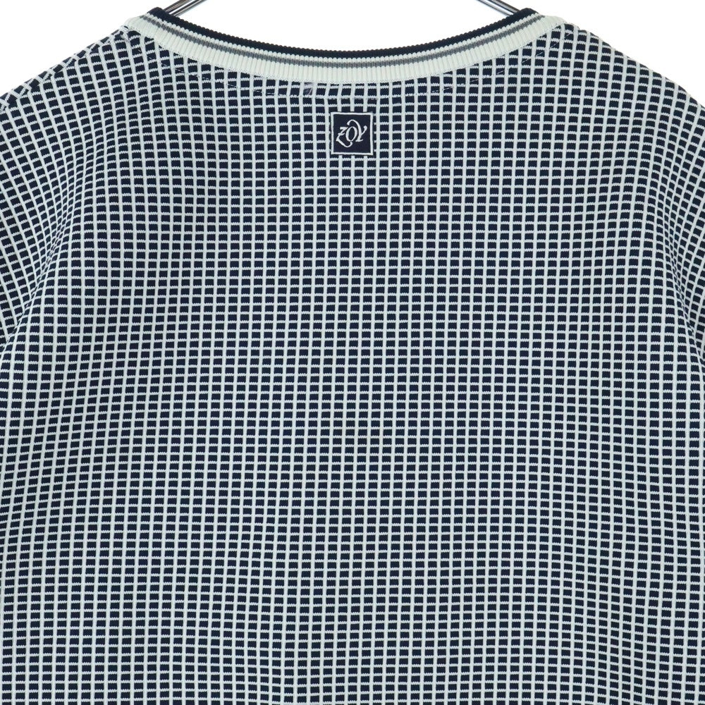 NO BRAND(ノーブランド) ZOY DRESS CODE INTERNATIONAL マイクロストリーム グラフチェック ニット セーター ブラック/ホワイト