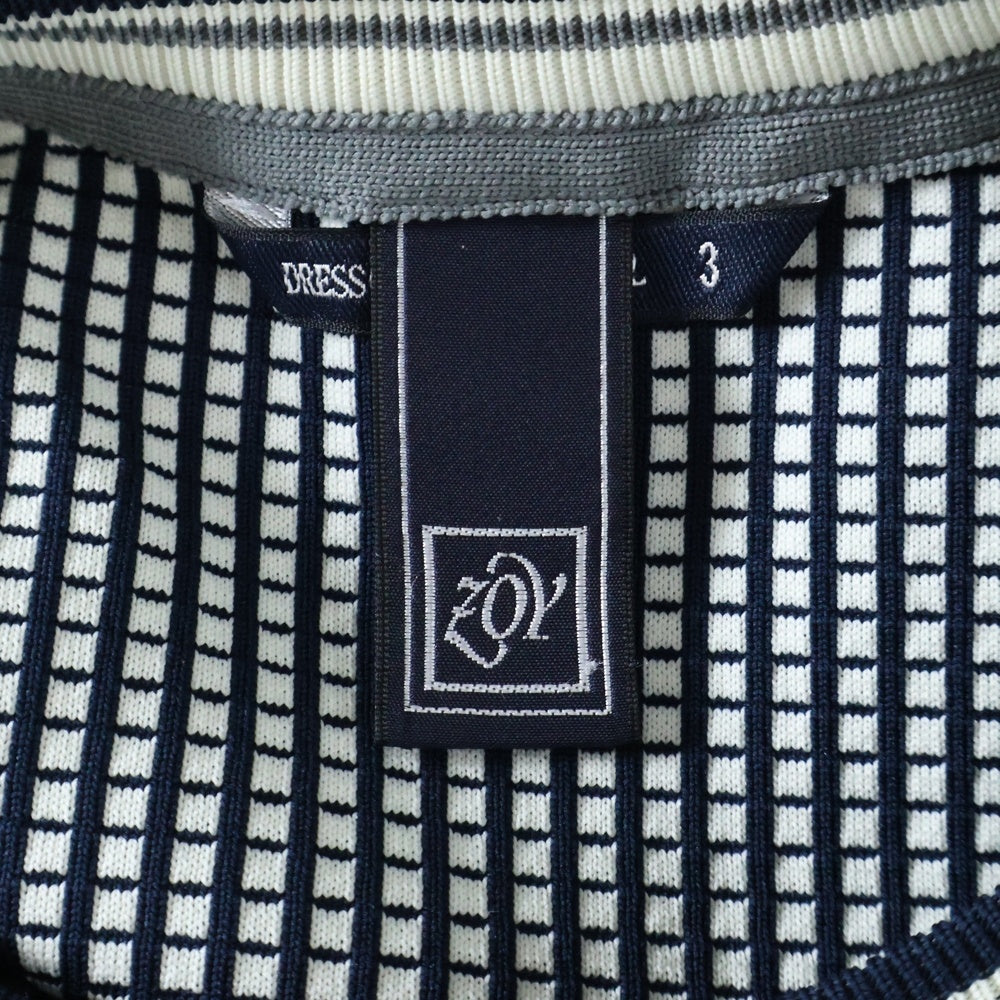 NO BRAND(ノーブランド) ZOY DRESS CODE INTERNATIONAL マイクロストリーム グラフチェック ニット セーター ブラック/ホワイト
