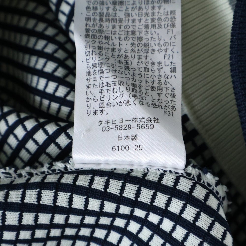 NO BRAND(ノーブランド) ZOY DRESS CODE INTERNATIONAL マイクロストリーム グラフチェック ニット セーター ブラック/ホワイト