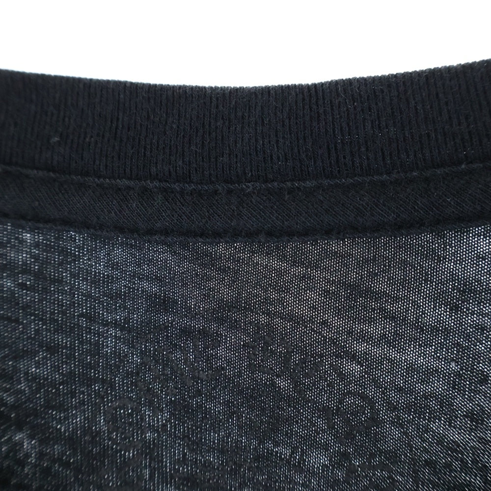 CHROME HEARTS(クロムハーツ) HORSESHOE L/S 袖フローラル バックホースシュープリント 長袖Tシャツ カットソー ブラック