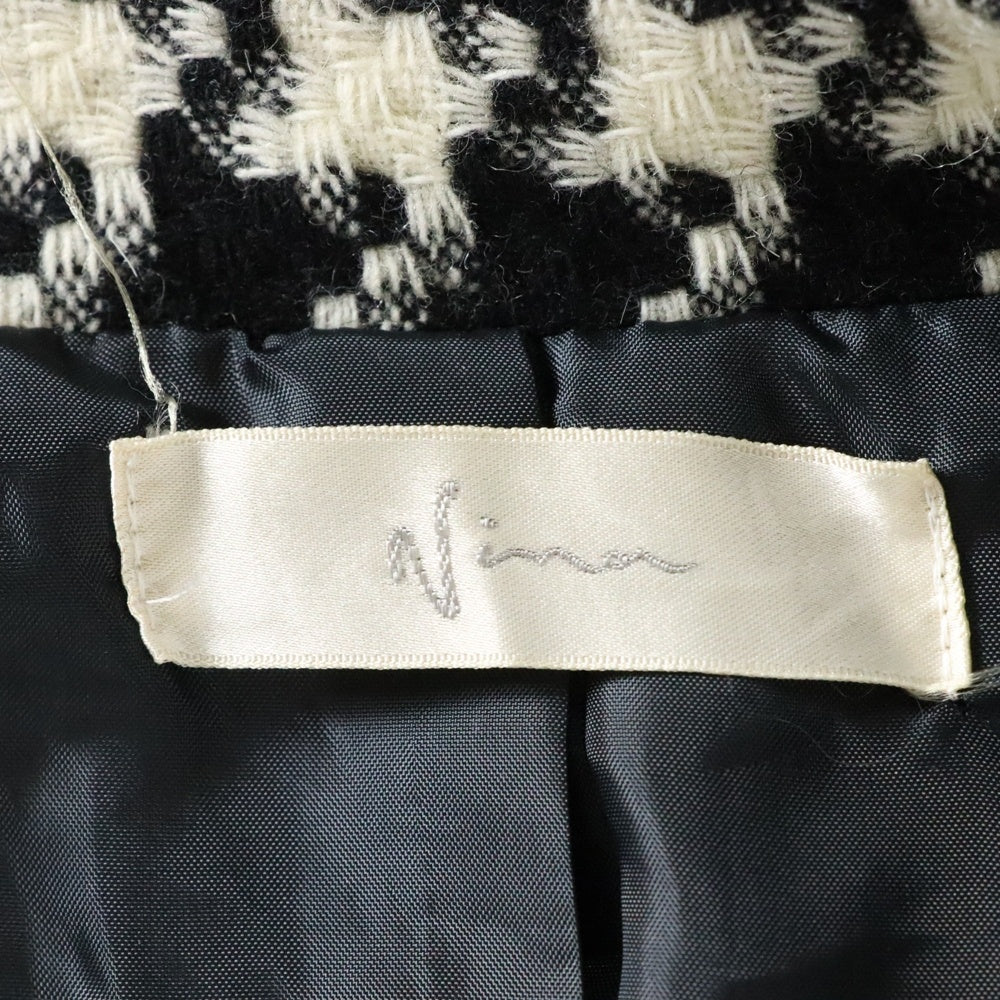 NO BRAND(ノーブランド) 千鳥柄 テーラードジャケット ブラック/ホワイト