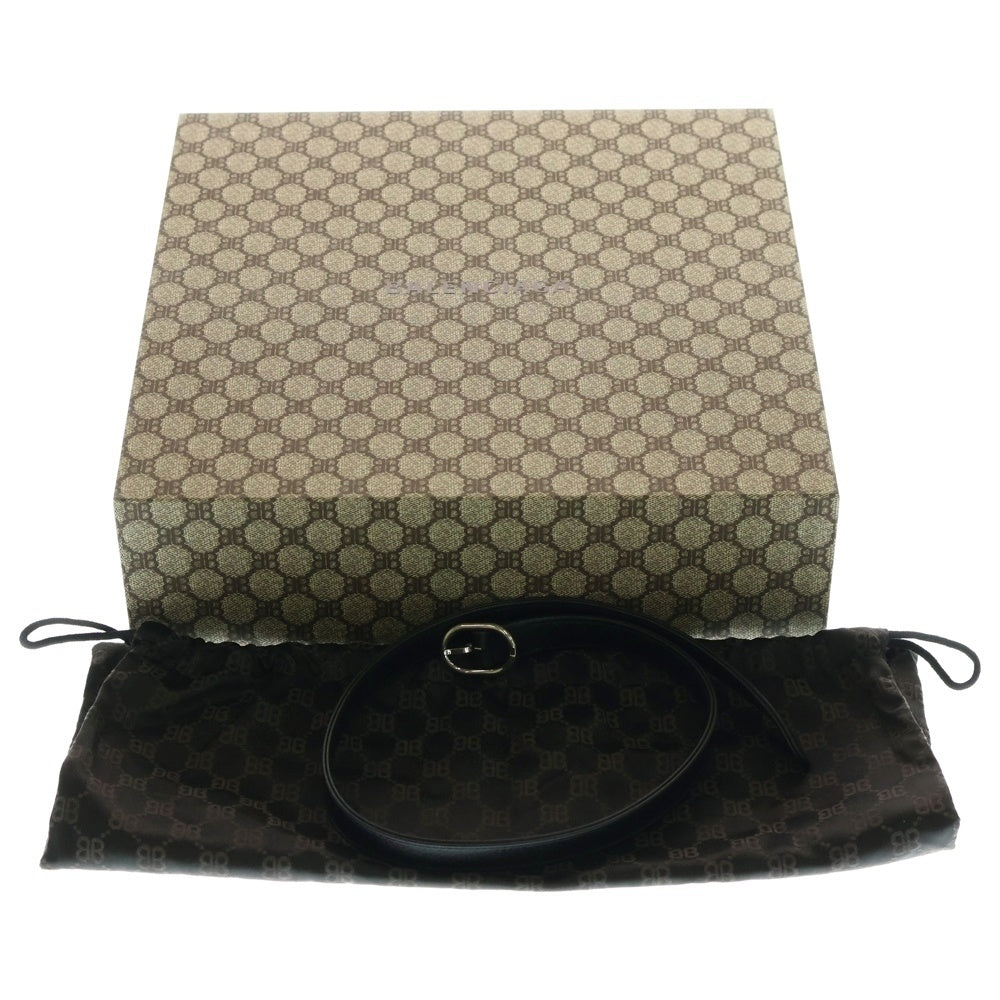 BALENCIAGA(バレンシアガ) ×GUCCI ジャッキー BBロゴキャンバス 2WAYショルダーバッグ 680118 ブラック/グレー