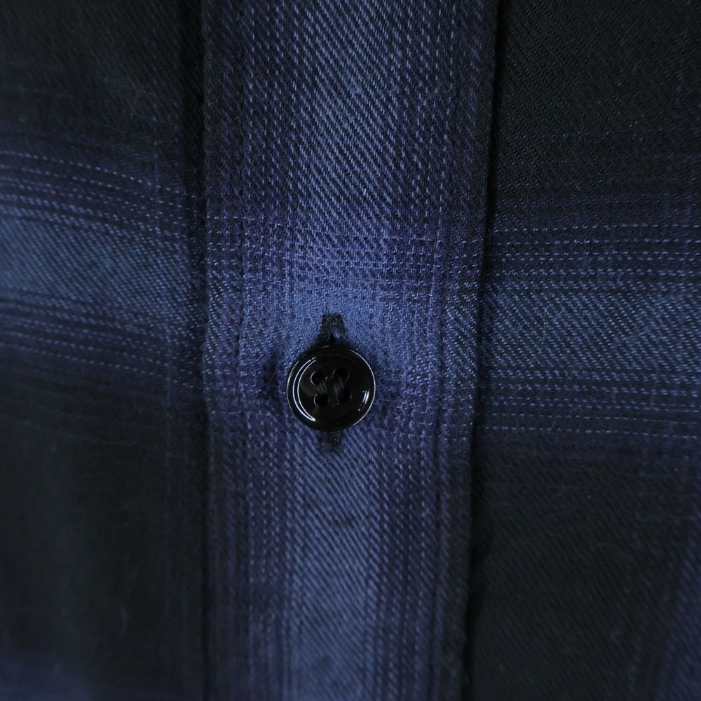 SAINT LAURENT PARIS(サンローランパリ) 16AW オンブレチェックウェスタン長袖シャツ ブルー/ブラック 455166 Y729B