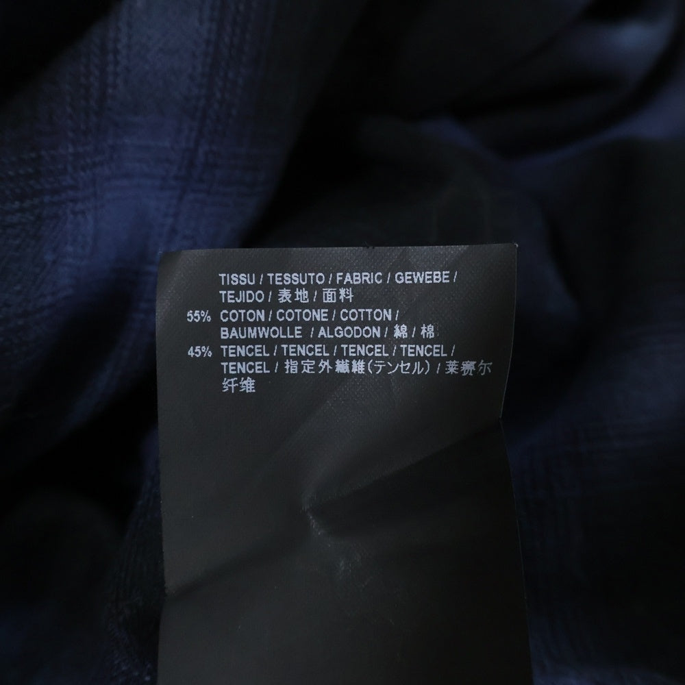 SAINT LAURENT PARIS(サンローランパリ) 16AW オンブレチェックウェスタン長袖シャツ ブルー/ブラック 455166 Y729B