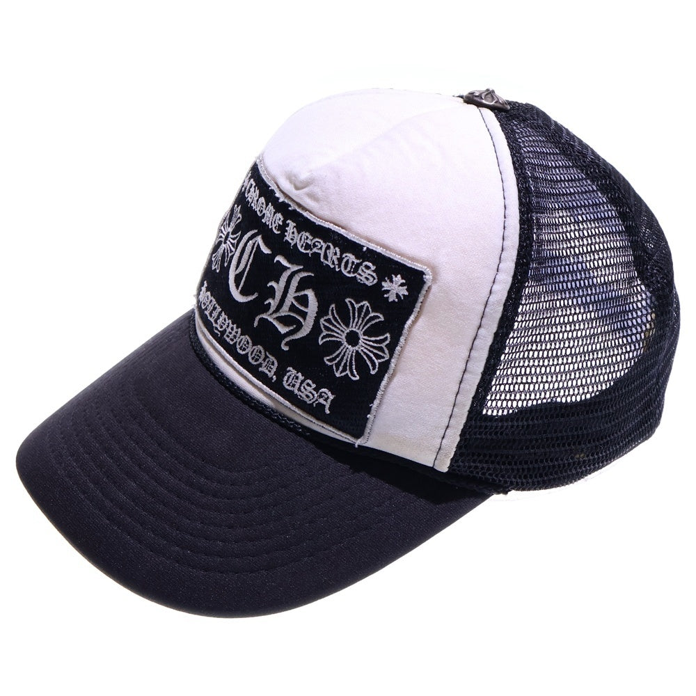 CHROME HEARTS(クロムハーツ) OLD TRUCKER CAP オールド CHパッチ メッシュトラッカーキャップ ブラック/ホワイト