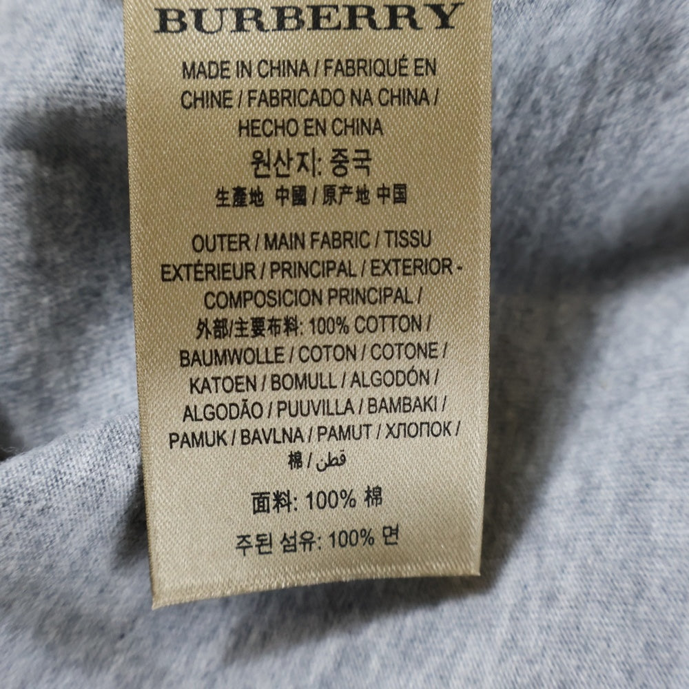 BURBERRY LONDON(バーバリーロンドン) Emblem Long Sleeve T-Shirt 8004255 エンブレムロゴ刺繍長袖Tシャツ ロンT グレー