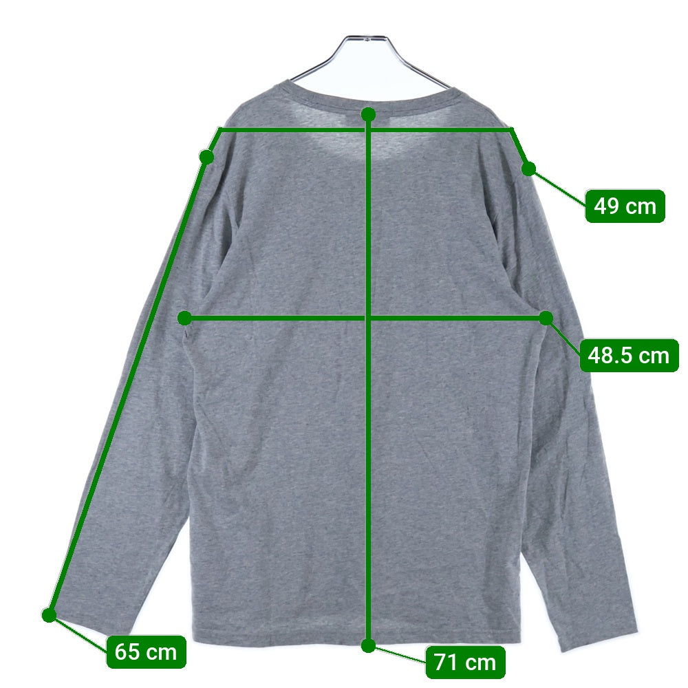 BURBERRY LONDON(バーバリーロンドン) Emblem Long Sleeve T-Shirt 8004255 エンブレムロゴ刺繍長袖Tシャツ ロンT グレー