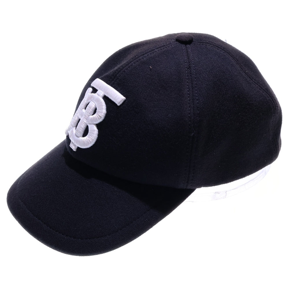 BURBERRY LONDON(バーバリーロンドン) TBロゴ刺繡 コットンベースボールキャップ ブラック 8038141