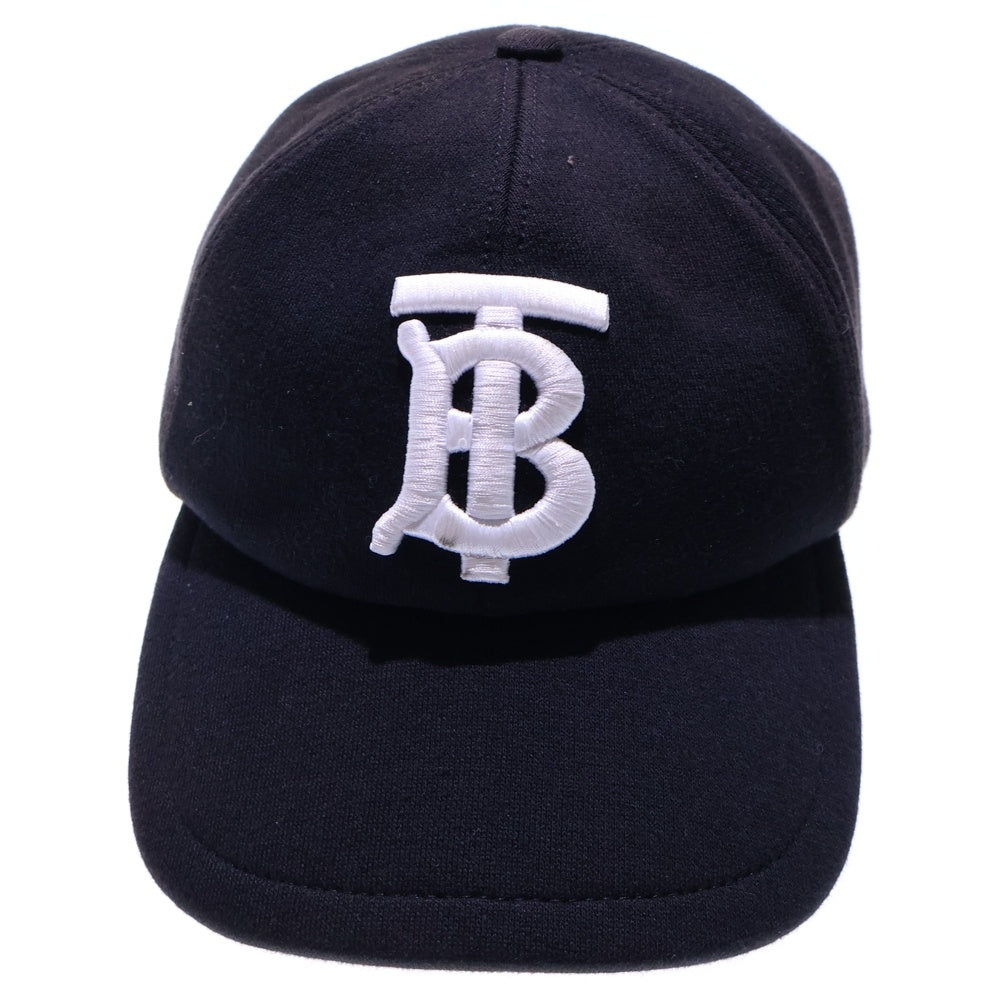 BURBERRY LONDON(バーバリーロンドン) TBロゴ刺繡 コットンベースボールキャップ ブラック 8038141