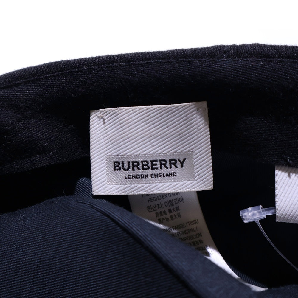 BURBERRY LONDON(バーバリーロンドン) TBロゴ刺繡 コットンベースボールキャップ ブラック 8038141