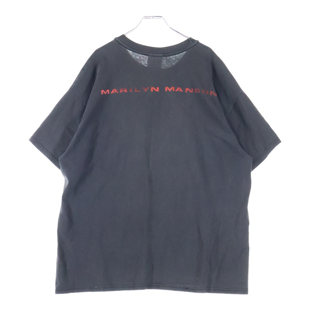 VINTAGE(ヴィンテージ) 90s MARILYN MANSON GOD IS IN THE TV マリリンマンソン ゴッドイズザティーヴィー Tシャツ 半袖カットソー ブラック
