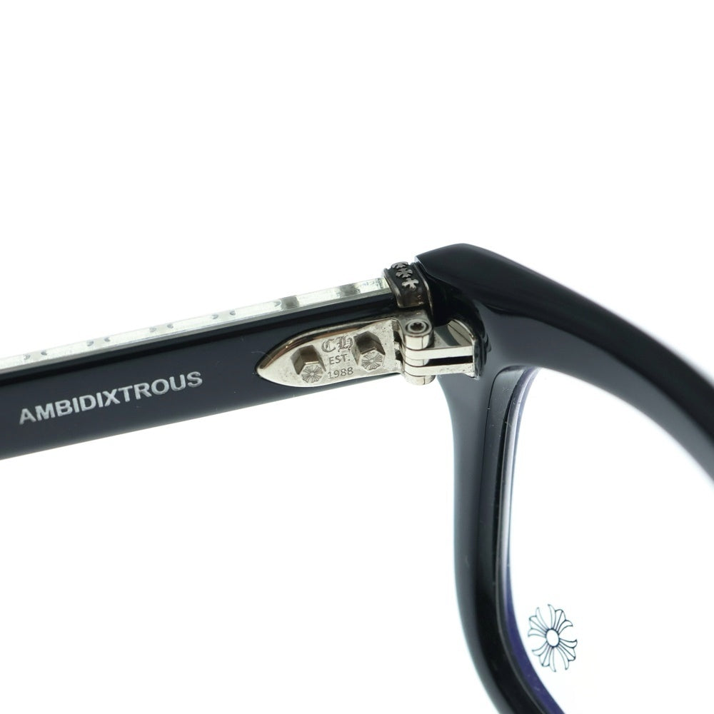 CHROME HEARTS(クロムハーツ) AMBIDIXTROUS CHプラス ウェリントン型 サングラス メガネ アイウェア ブラック/シルバー
