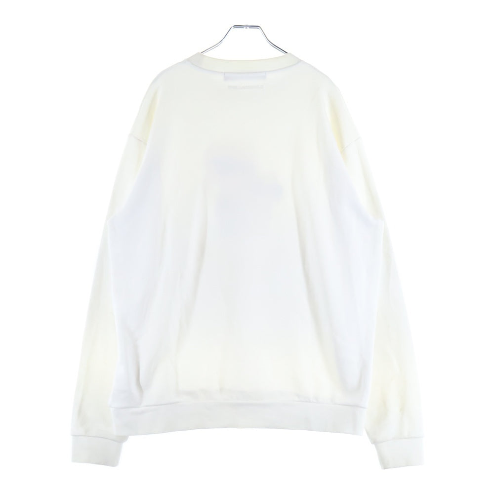 Karl Lagerfeld(カールラガーフェルト) アニメプリントロングスリーブクルーネックスウェットトレーナー 705063 ホワイト