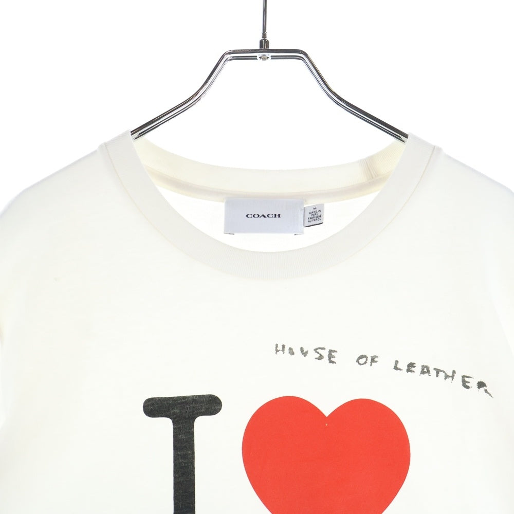 COACH(コーチ) NY Tee CBR24 アイラブニューヨークプリント半袖Tシャツ ホワイト CBR24
