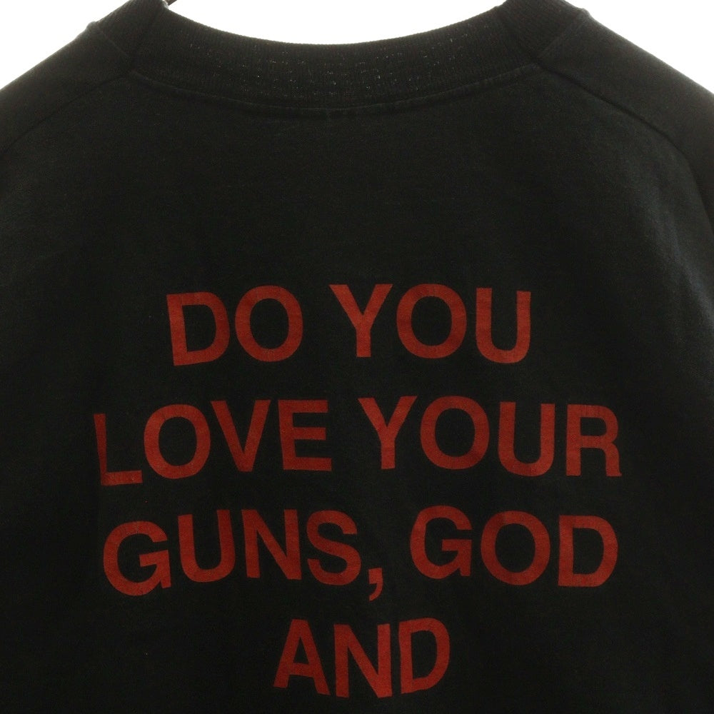 VINTAGE(ヴィンテージ) MARILYN MANSON GUNS GOD GOVERNMENT マリリンマンソン フロントプリント長袖Tシャツカットソー ブラック