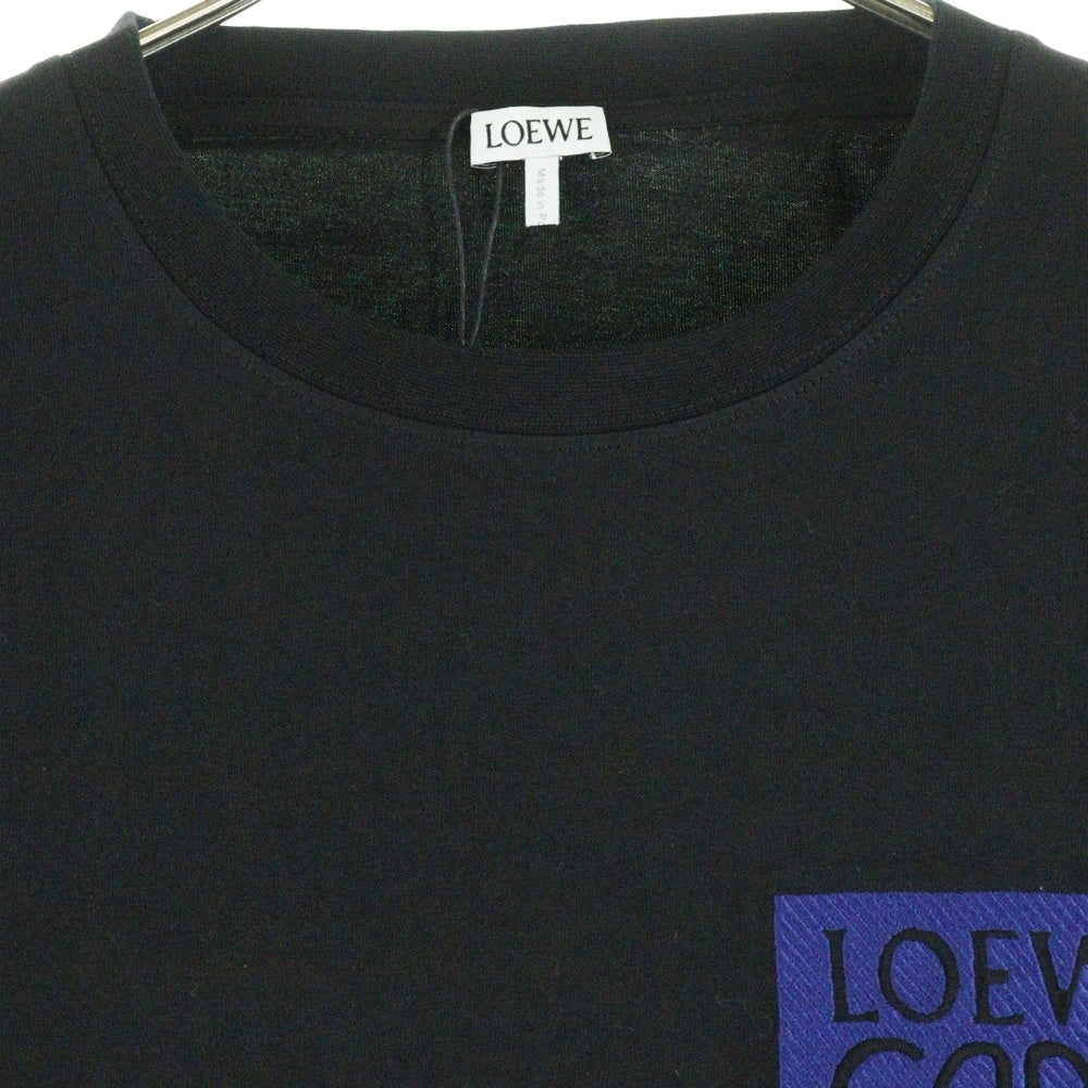 LOEWE(ロエベ) アナグラムロゴ刺繍 半袖Tシャツ カットソー ブラック H526Y22XAT