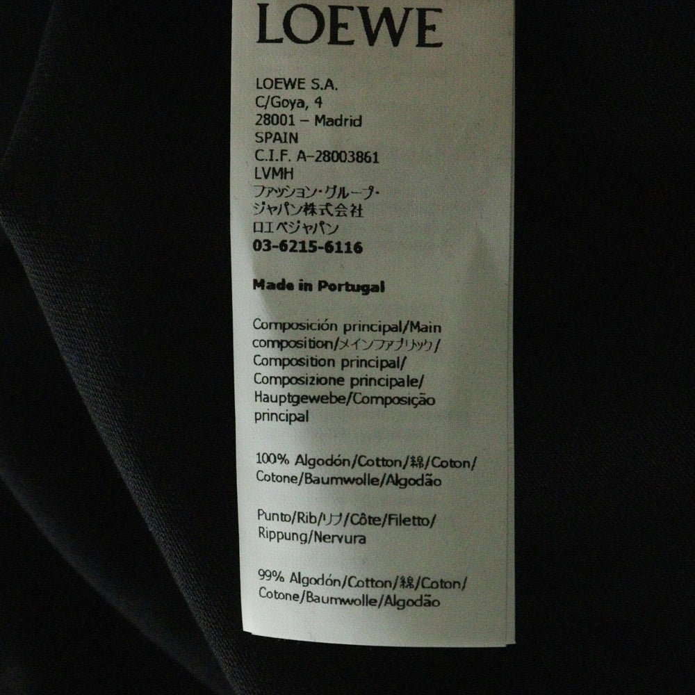 LOEWE(ロエベ) アナグラムロゴ刺繍 半袖Tシャツ カットソー ブラック H526Y22XAT