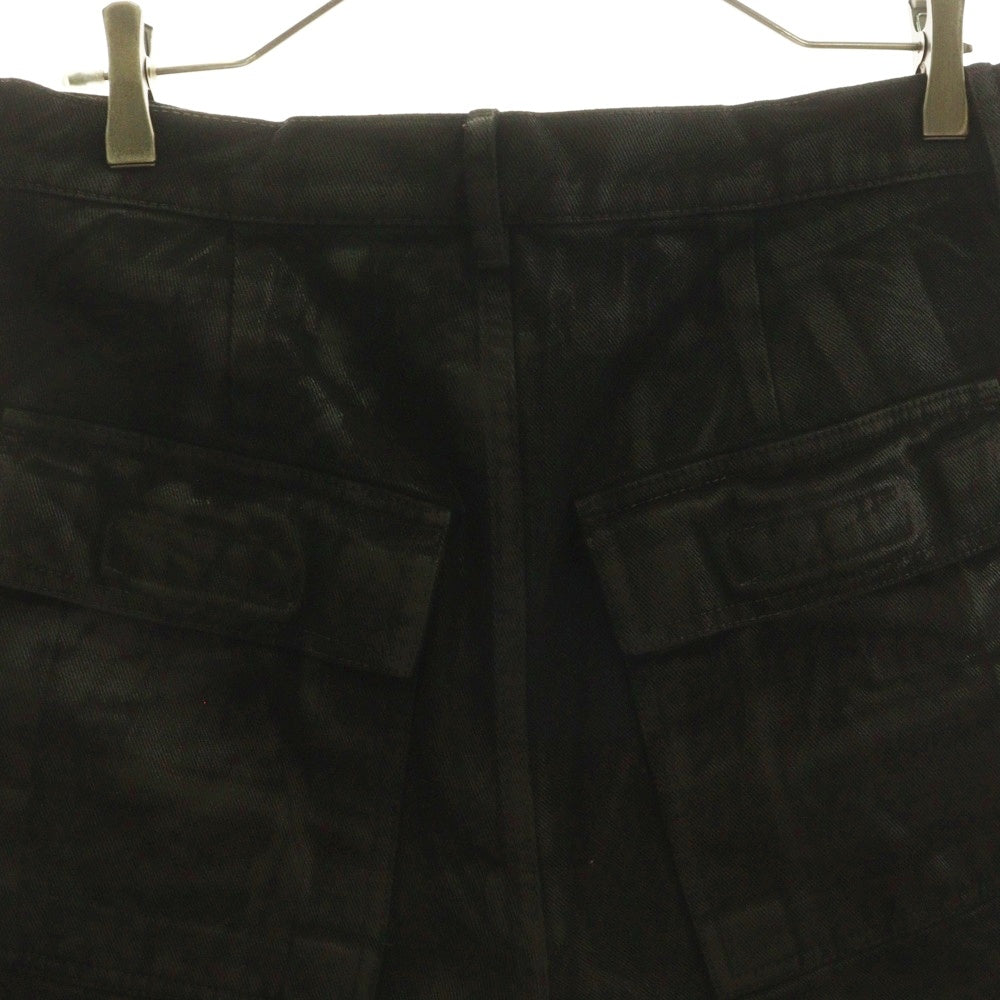 DRKSHDW(ダークシャドウ) STEFAN CARGO SHORTS ステファン カーゴショーツ コーティングデニムハーフパンツ ブラック DU01E3358-DCF