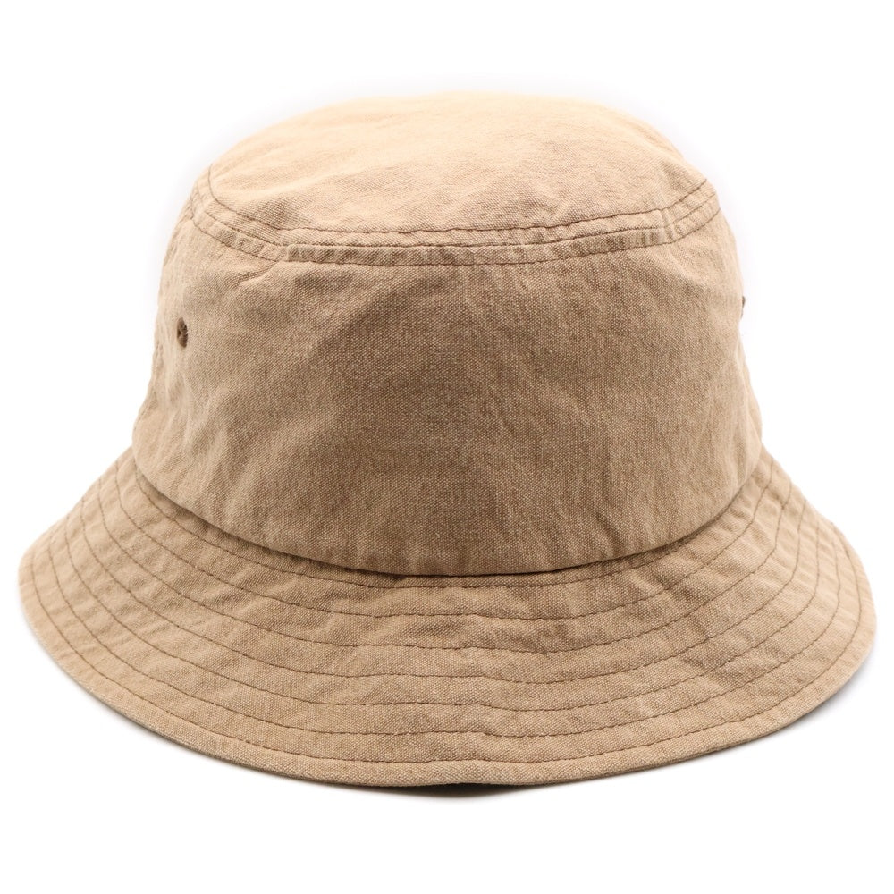 STUSSY(ステューシー) ロゴ刺繍コットンバケットハット ブラウン