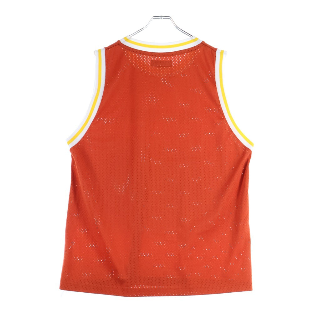 PHENOMENON(フェノメノン) ロゴプリントメッシュタンクトップ オレンジ