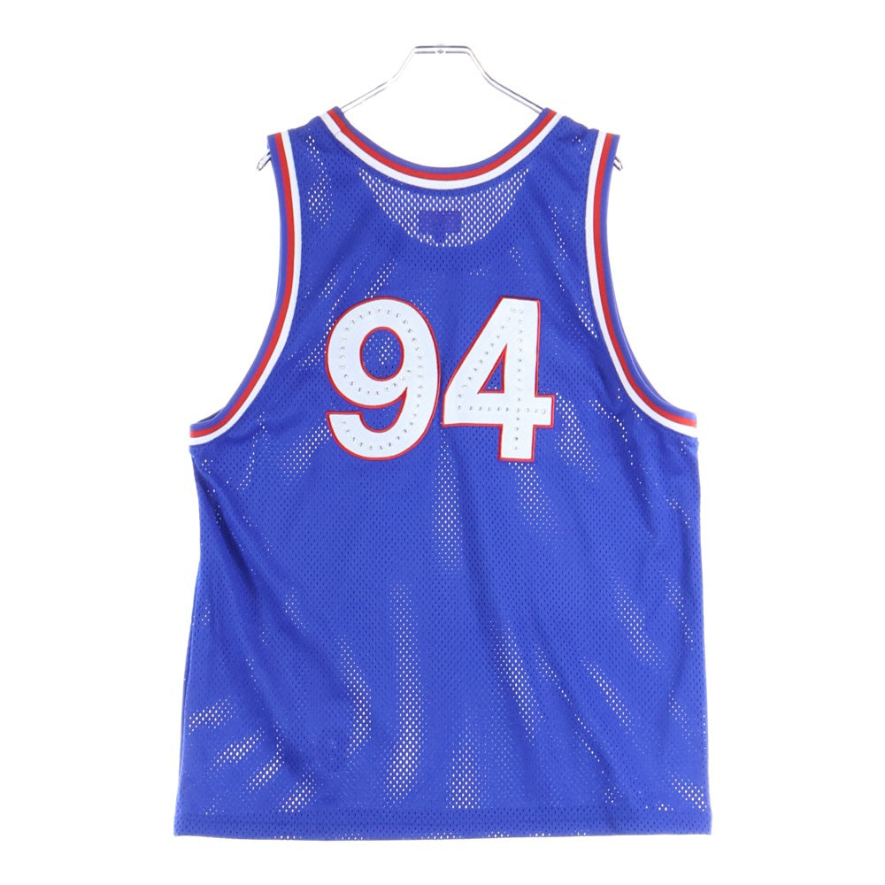 SUPREME(シュプリーム) 19SS Rhinestone Basketball Jersey ラインストーンバスケットボールジャージー メッシュタンクトップ ブルー
