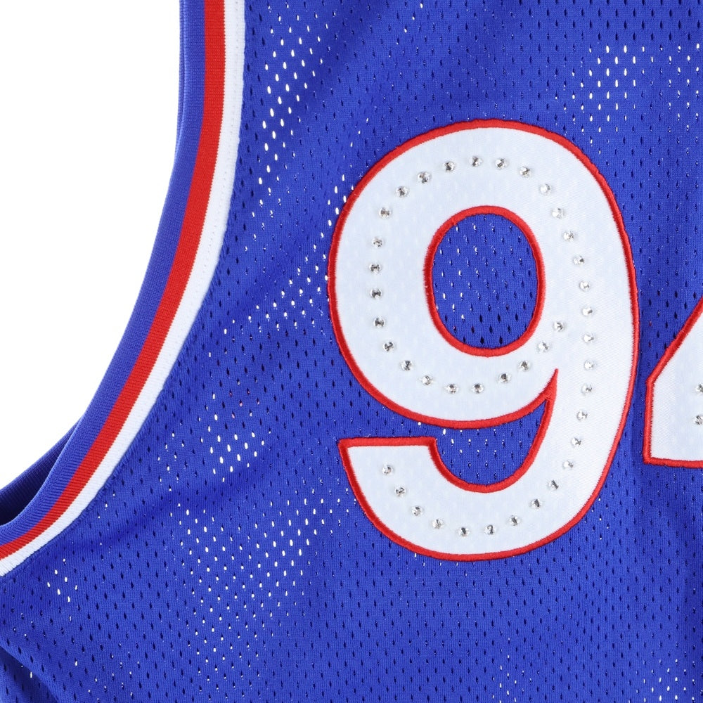 SUPREME(シュプリーム) 19SS Rhinestone Basketball Jersey ラインストーンバスケットボールジャージー メッシュタンクトップ ブルー