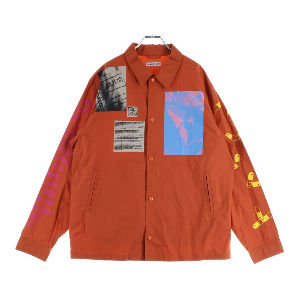 FLAGSTUFF(フラッグスタッフ) 17AW パッチワークプリント長袖シャツ 2017AW-FS-13 オレンジ