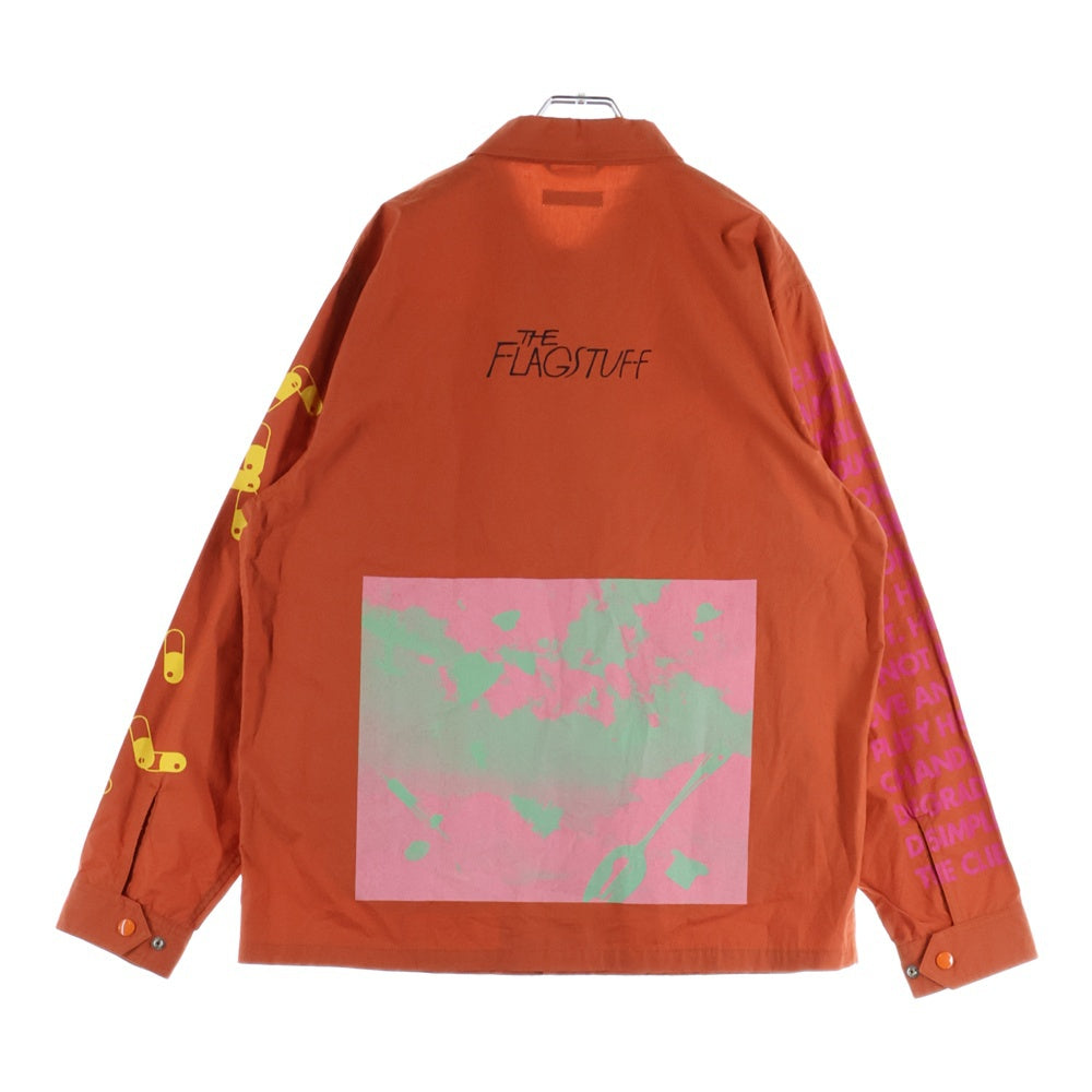 FLAGSTUFF(フラッグスタッフ) 17AW パッチワークプリント長袖シャツ 2017AW-FS-13 オレンジ