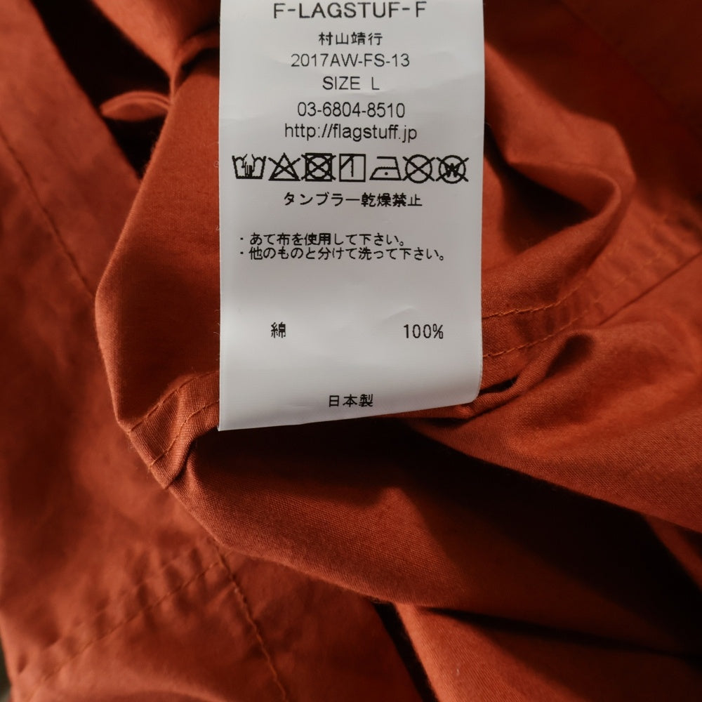 FLAGSTUFF(フラッグスタッフ) 17AW パッチワークプリント長袖シャツ 2017AW-FS-13 オレンジ