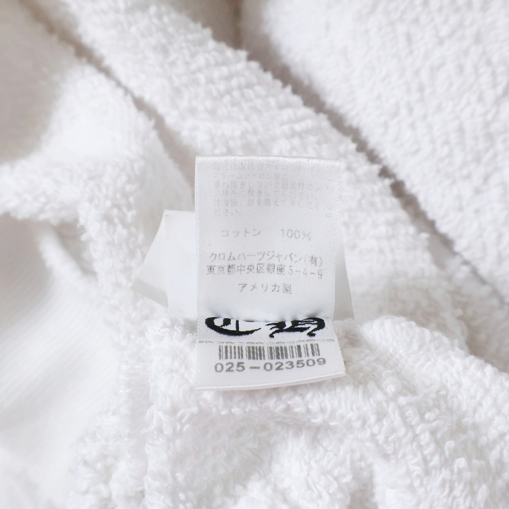 CHROME HEARTS(クロムハーツ) Y NOT Crewneck Sweat ワイノット 総柄クロス パイル地 クルーネックスウェット ホワイト