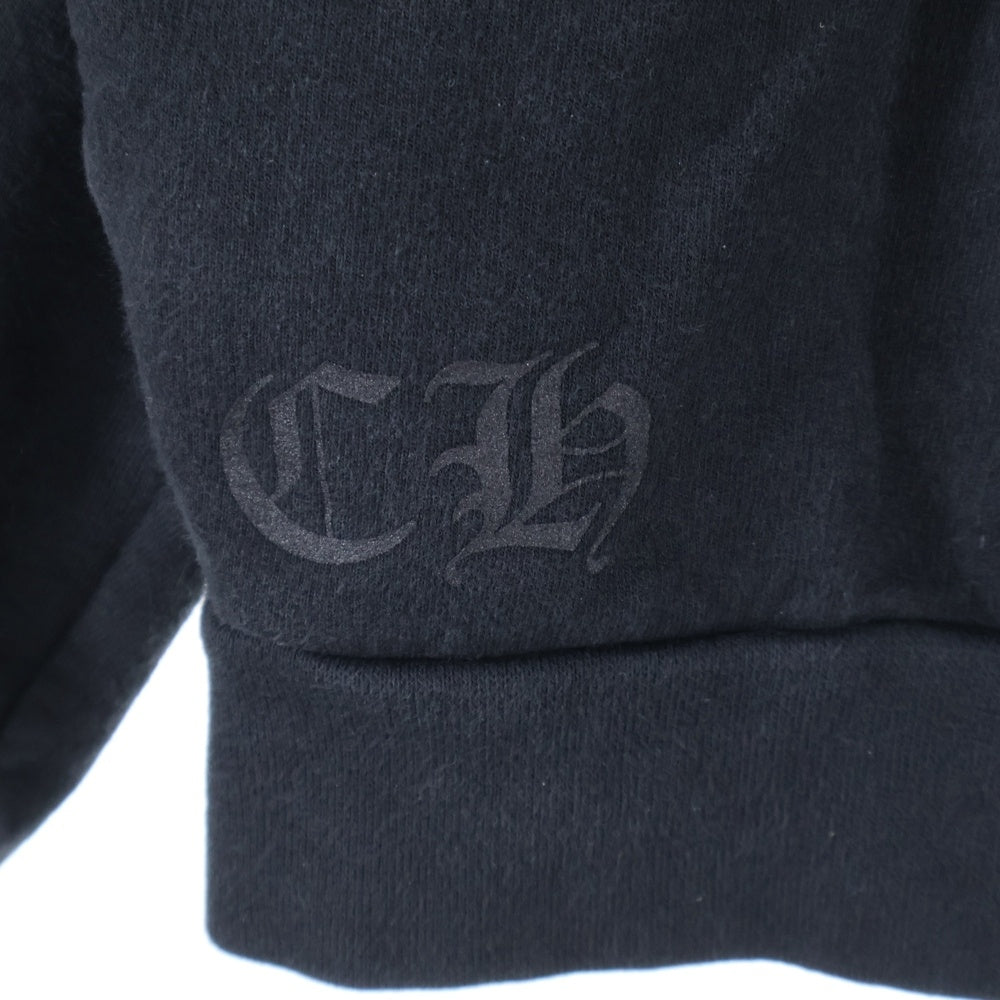CHROME HEARTS(クロムハーツ) SWTSHRT PLVR ネックロゴプリント クルーネックスウェットトレーナー ブラック