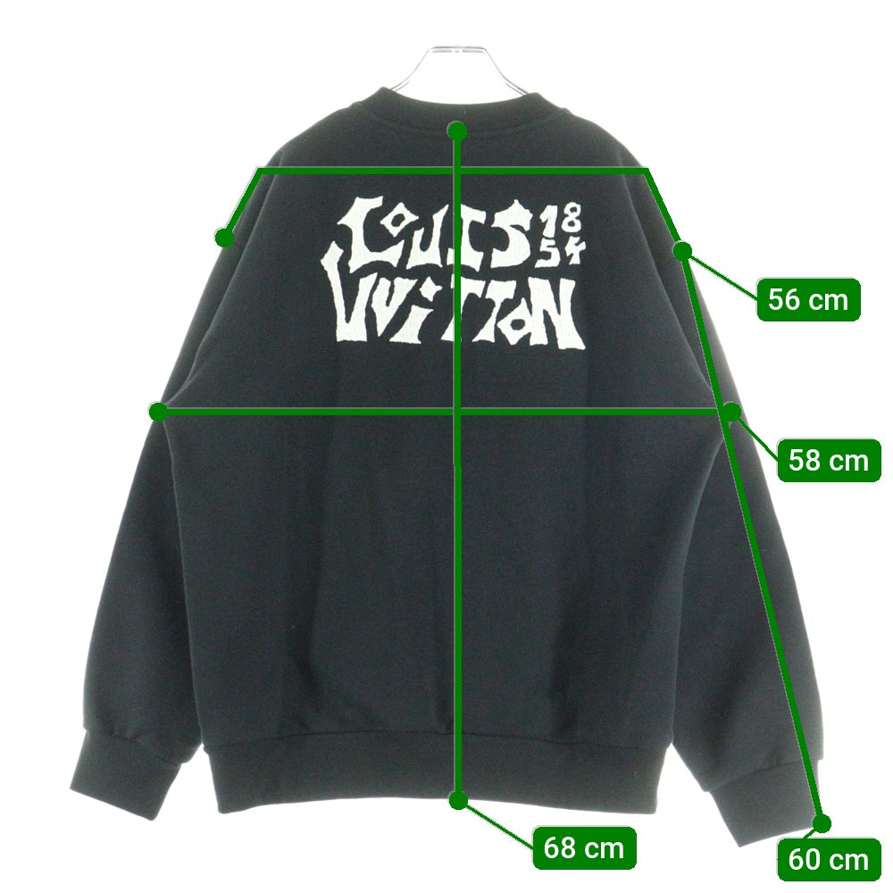 LOUIS VUITTON(ルイヴィトン) LVコミックス オウルパッチ クルーネックスウェットトレーナー ブラック RM231 VW3 HOY79W
