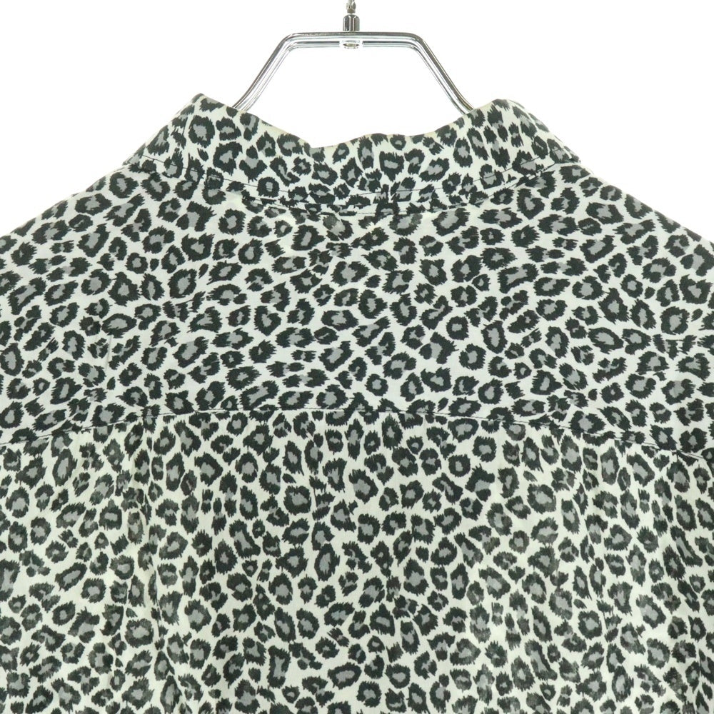 CELINE(セリーヌ) 20SS レオパード柄 ハワイアン長袖シャツ ブラック/ホワイト 2C268900H