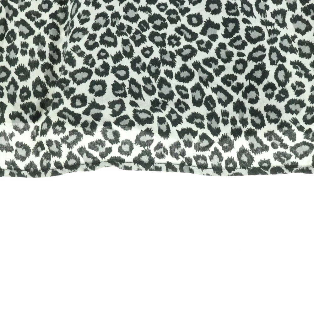 CELINE(セリーヌ) 20SS レオパード柄 ハワイアン長袖シャツ ブラック/ホワイト 2C268900H